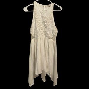 Abercrombie & Fitch Lace Dress‎ Sleeveless Casual Party White Size M